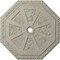 Ekena Millwork Spring Octagonal Medallion (Canopies up to 3"), 29 1/8"OD x 2 1/4"ID x 1 1/8"P, Pot of Cream Crackle CM30SPPCC - alternate 1